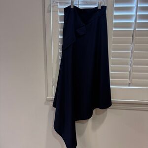 J.W. Anderson Blue Asymmetrical Wrap Midi Skirt